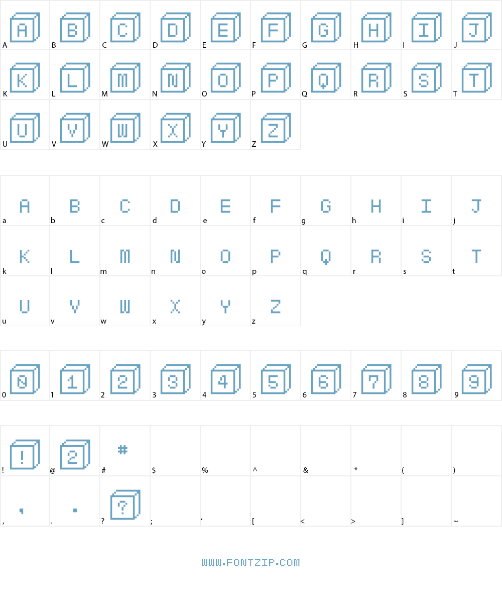 Baby blocks Font Character